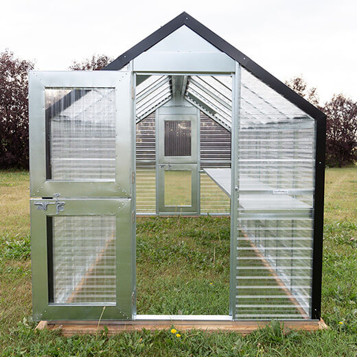 add a second set of greenhouse dutch doors for optimal airflow and workflow
