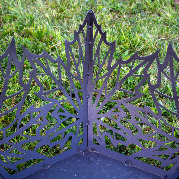maple leaf firebowl fire bowl decorative steel fire pit